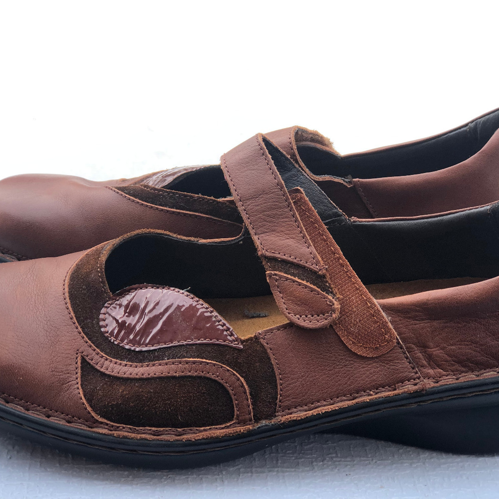 Naot  Women's two tone Brown Leather Slip-On Shoes